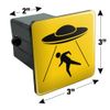 GRAPHICS & MORE Alien Abduction Hazard Warning Sign Tow Trailer Hitch Cover Plug Insert