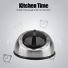 GOTOTOP Kitchen Timer, 60-Minute Mechanical Wind-Up Timer, Stainless Steel, Silver