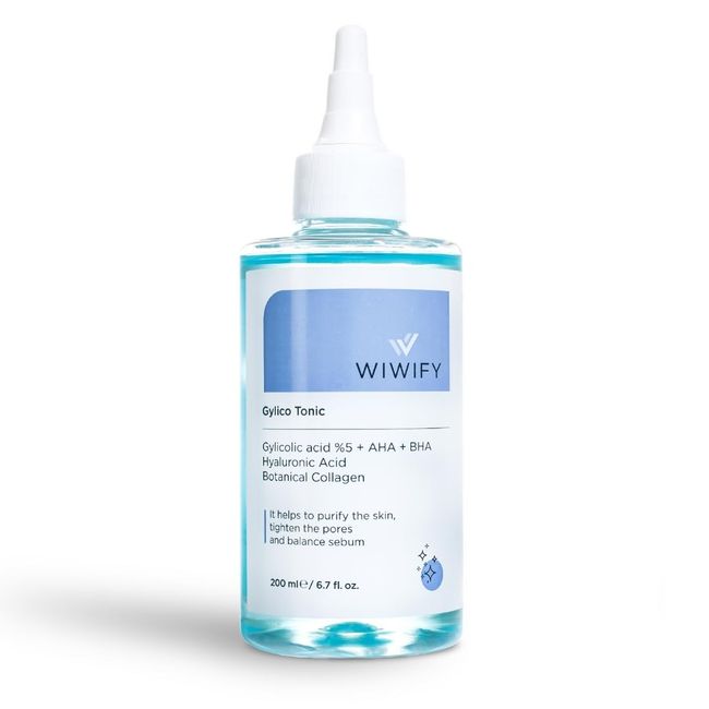 WIWIFY Arındırıcı Cilt Yenileyici Komedon Siyah Nokta Sivilce Karşıtı Tonik (glycolic Acid 5% Aha Bha) TONİK