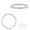 CARISSIMA Women's 9ct White Gold Flat Twist Band Stack Ring #P