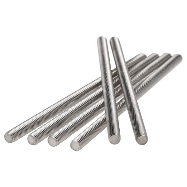 sourcing map 6Pcs M8 x 160mm Fully Threaded Rod 304 Stainless Steel Right Hand Threads