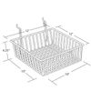 Azar Displays 4.25"H Chrome Wire Basket, 2-Pack