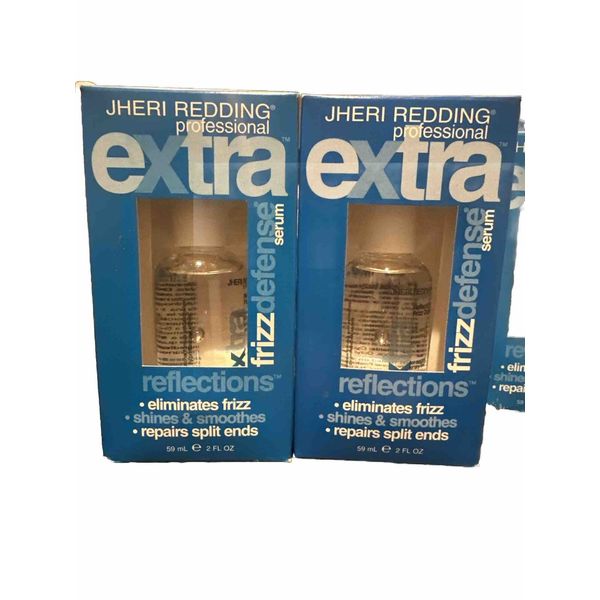 Jheri Redding Extra Reflections Frizz Defense Serum 2 oz. PACK OF TWO Ships FAST