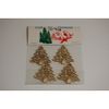 Natural Wooden Christmas Trees (4 Piece)