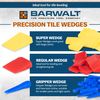 BARWALT Precision Tile Wedges, Regular Wedge, 100 Quantity, BWT10370