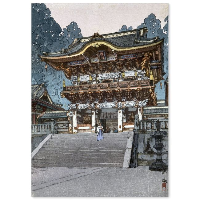 Hiroshi Yoshida Poster Reproduction "Yomeimon (Nihonga)" A3 Size [Made in Japan] [Interior Wallpaper] Painting Art Wallpaper Poster