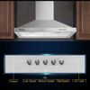 30 inch Stainless Steel Wall Mount Range Hood 450CFM Kitchen 3-Speed Vent Button