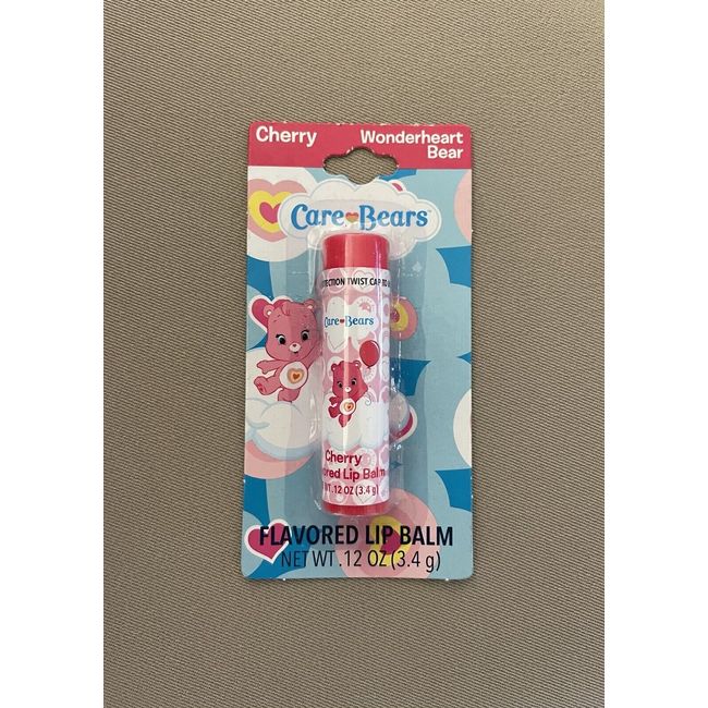 .12 Oz. Care Bears Wonderheart Bear “Cherry” Flavored Lip Balm, New In Package!