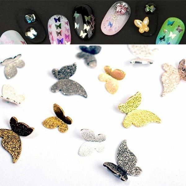 Butterfly Parts 4ea Nail Parts Butterfly Nail Butterfly Art 7th (WB867B1)