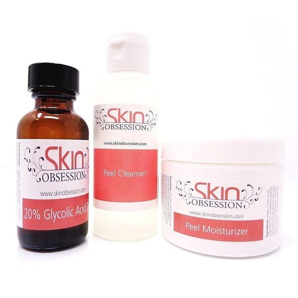 20% Glycolic Acid Peel Kit ~Skin Obsession~ Reduces Acne, Age Spots, & Scarring