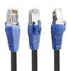 1aTTack.de Patch cable CAT 6a easy pull black - 5 pieces - 2m