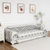 Boho Couch Cover for Dogs Washable Grey Rhombic Couch Sofa Protector for Lovesea