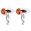 Qiilu 2Pcs Motorcycle Turn Lamp Indicator Light Modification Accessory(Silver Yellow Cover) E8e653