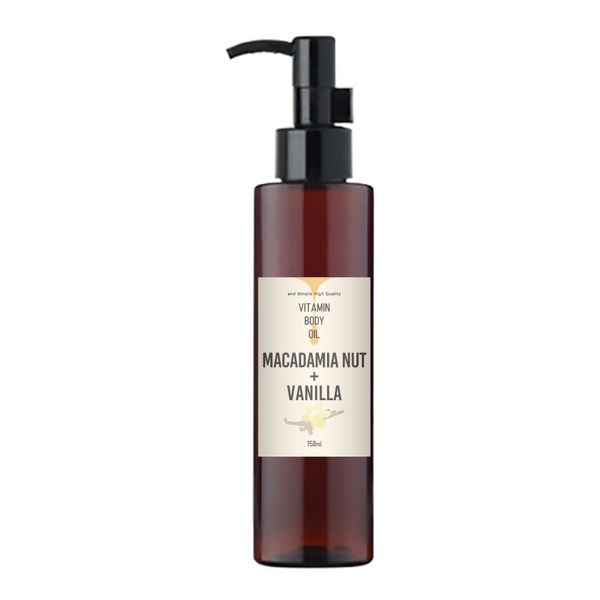 &SH Macadamia Nut Oil Skin Care Vitamin Body Oil 150ml Vanilla (diluted 35%) / Massage Oil Aroma