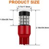 4 Pack 7443 7440 Brake Tail Stop Light Red Flash Strobe Blinking LED Bulbs US