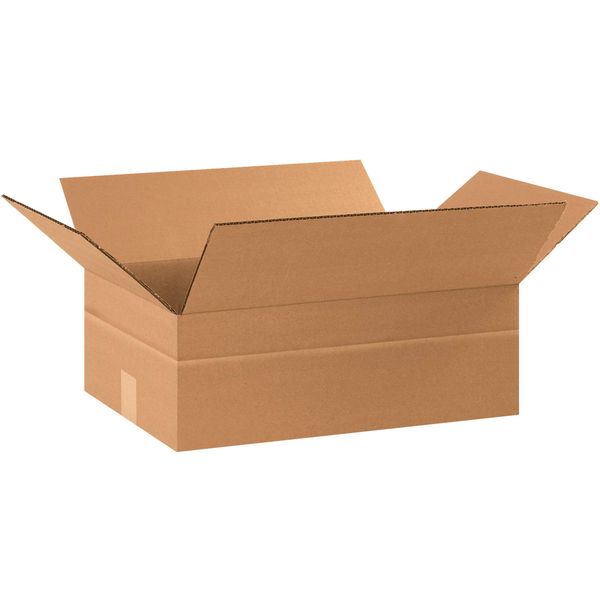 Aviditi MD17116 Multi-Depth Corrugated Cardboard Box 17 1/4" L x 11 1/4" W x 6" H, Kraft, For Shipping, Packing and Moving (Pack of 25)