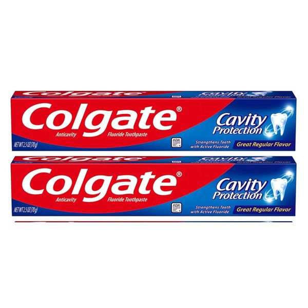 Colgate Cavity Protection Toothpaste with Fluoride - 2.5 ounce Pack Of 2
