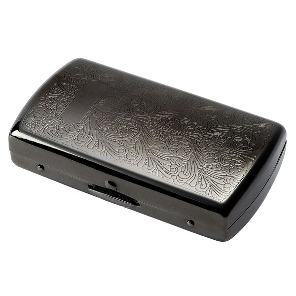 坪田 Pearl Cigarette Case Regular (70 mm) Hand Wind Tobacco Slim burakkunikkeruarabesuku 1 – 11329 – 51