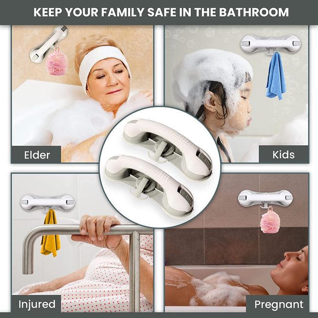 Showers Suction Grab Bar Bathroom Handles Handicap Elderly Kids