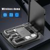 Multi-function Smart Adapter Card Storage Data Cable Multi-Type Charging Line Convertor USB Type C Adapter Tool Contains LED Light USB Box Universal Wireless Charger Can Use as Phone Holder