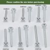 AMLOOPH M4 Door Knobs Cabinet Handles Screws, 12 Pack 50mm M4 Bolts for Drawer Cupboard Knobs Screws