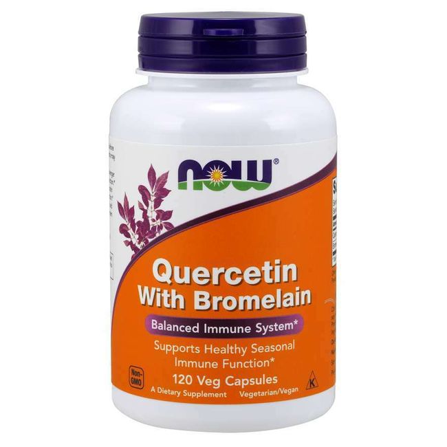 Now Foods Quercetin with Bromelain 120 Veg Capsules Healthy Immune 02/2026EXP