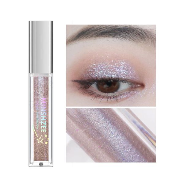 MINSHZEE Liquid Eyeshadow Glitter Eye Shadow Teardrop Bag Eye Makeup - Paint Fast Dry Difficult to Fall Long Lasting Liquid Glitter Eye Shadow Solid Color - Tear Bag Makeup 10 Colors #5 Star of the