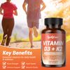 Vitamin D3 K2 Softgel 120 Capsules Extra Strength D3 K2 Supplements for Bone