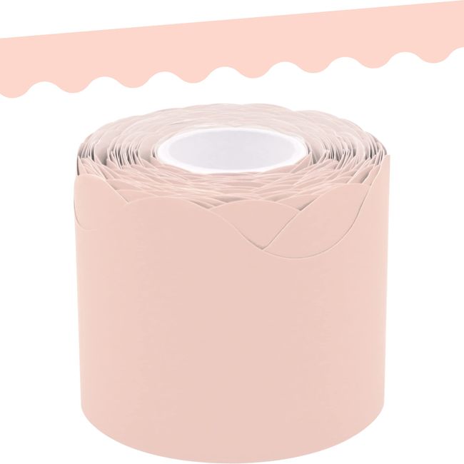 Teacher Created Resources Blush Scalloped Rolled Border Trim (TCR8906)