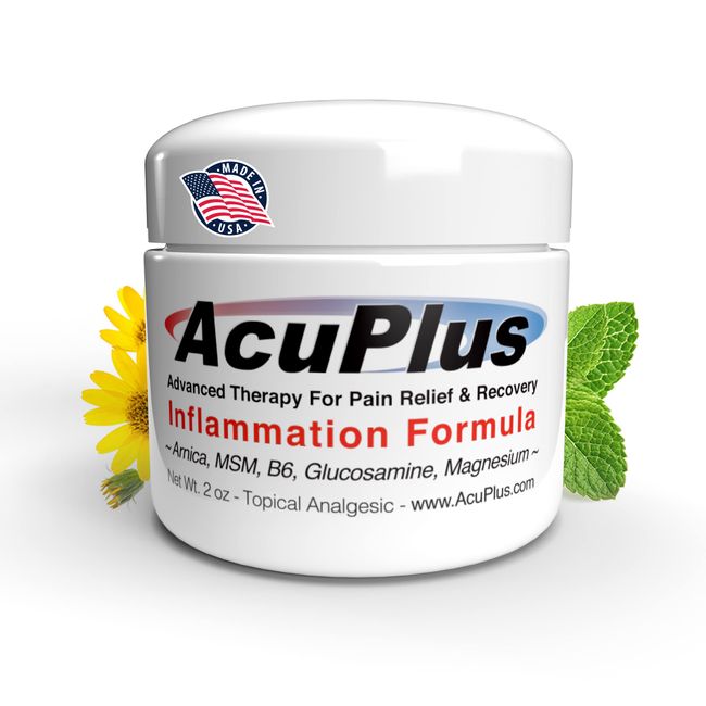 AcuPlus Advanced Topical Pain Relief Cream – Soothe Muscle and Joint Pain, Fast-Acting Formula with Natural Ingredients, Anti-Inflammatory, 2oz Jar (Pack of 1)