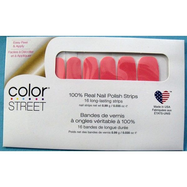 Color Street Solid Nail Polish Strips Full Set Caribbean Coral New