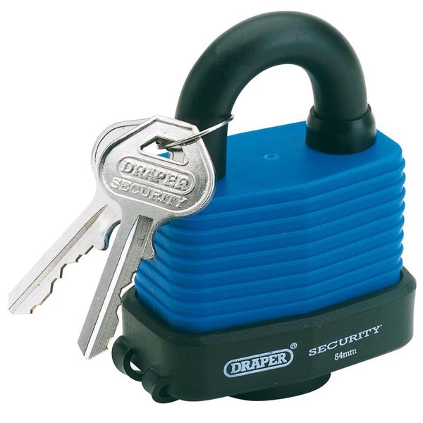 Draper 64178 54 mm Waterproof Laminated Steel Padlock