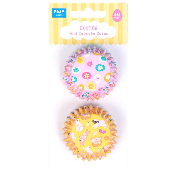 PME Easter Foil-Lined Cupcake Cases, Eggs - Mini Size (Pack of 60)