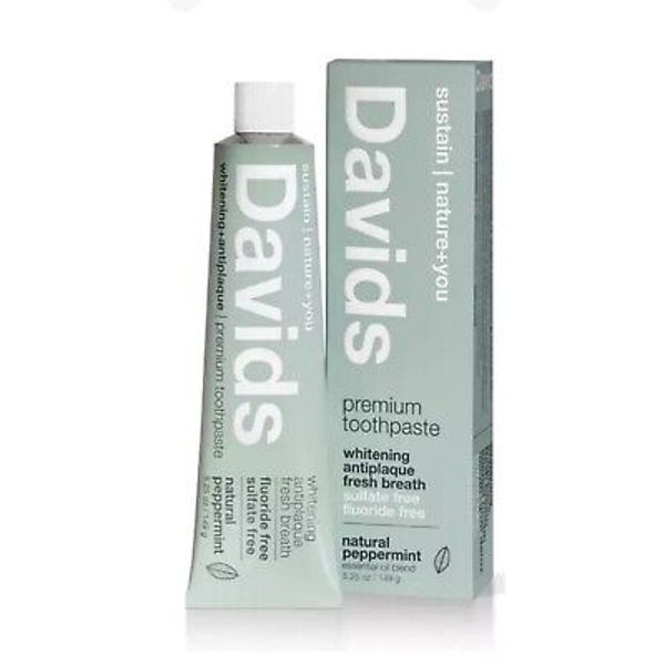 Davids Premium Toothpaste, Peppermint, Antiplaque - 5.25 Ounces Exp:01/2026