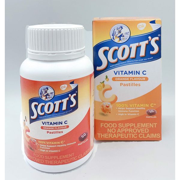 SCOTT&#39;S [KIDS GUMMY VITAMIN C ORANGE FLAVOR] 50pastilles Kids Gummy Vitamin C Supplement