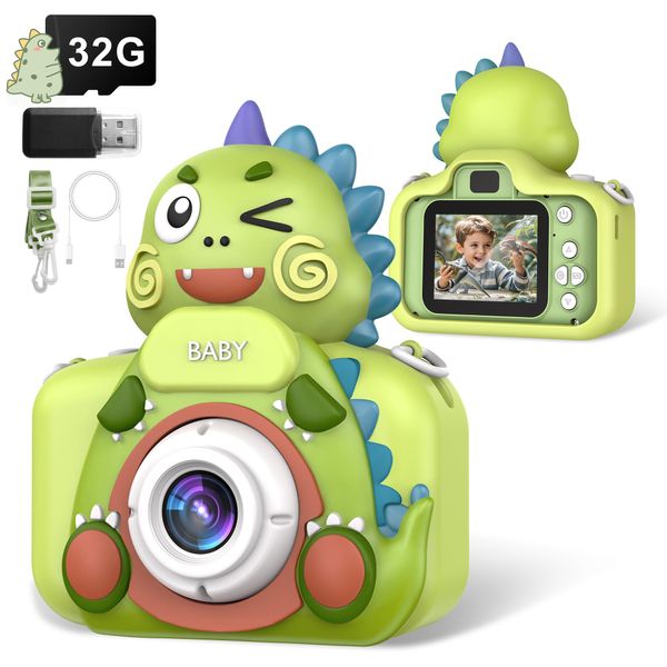 Bistfy Kids Camera 48MP and 1080P HD Digital Selfie Video Camera for Kids Age 3-12 Year Old Boys and Girls, IPS Screen with 32GB SD Card Digital Camera for Kids