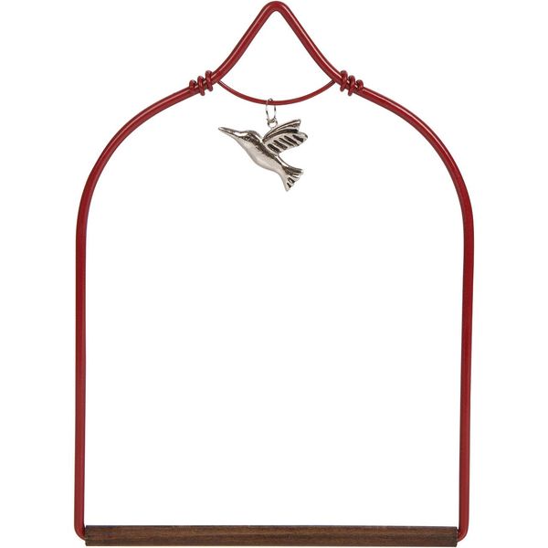 Pop's Birding, The Original Charm Hummingbird Swing for Outdoors - Perfect Bird Perch for Small Birds - Sturdy Steel Metal Swing Set with Hook Included