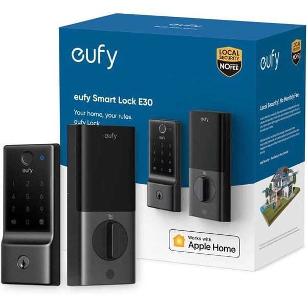 eufy Smart Lock E30 Fingerprint Keyless Entry Door Lock Deadbolt with Apple Home