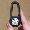 Azeeda 'Pirate Skull with Goatee Beard' Compass Keyring (KC00030253)