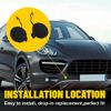 Pair Front Bumper Tow Hook Eye Cap Cover For Porsche Cayenne 2011-2014