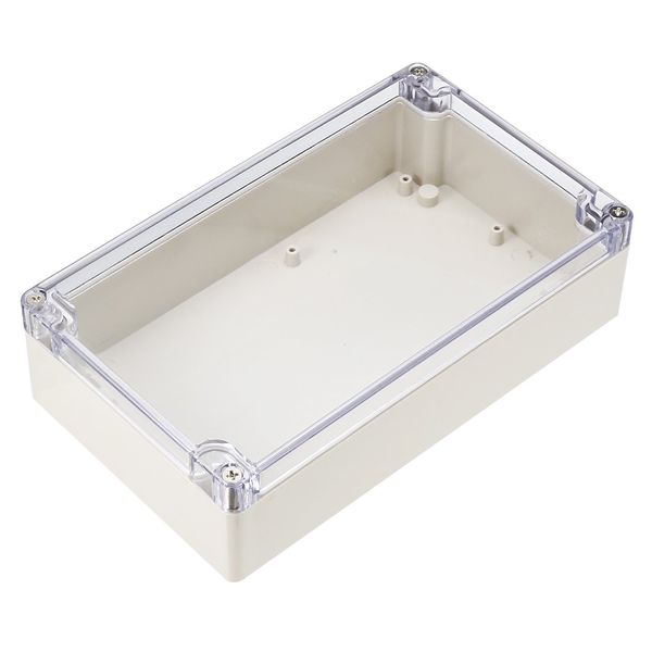 sourcingmap 7.87"x4.72"x2.17"(200mmx120mmx55mm) ABS Junction Box Universal Project Enclosure W PC Transparent Cover