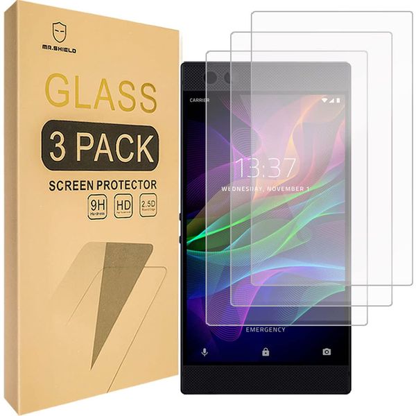 Mr.Shield Screen Protector For RAZER PHONE/RAZER PHONE 2 [Tempered Glass] [9H Hardness] [3-Pack] Screen Protector