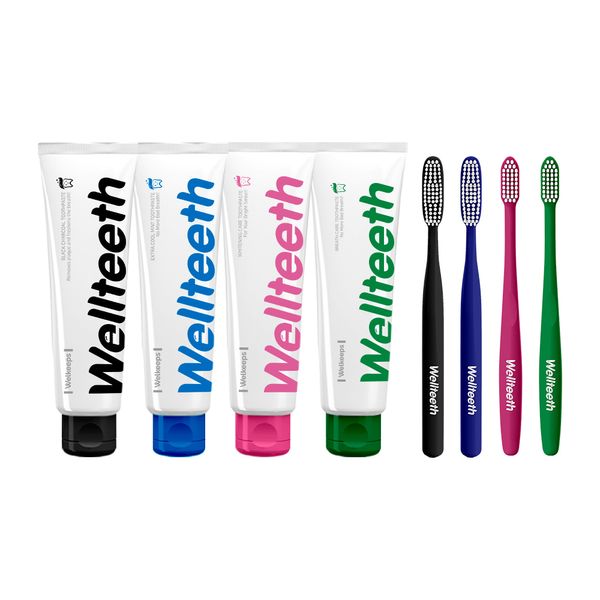 Weltis Bad Breath Care Toothpaste &amp; Big Head Toothbrush Set of 12