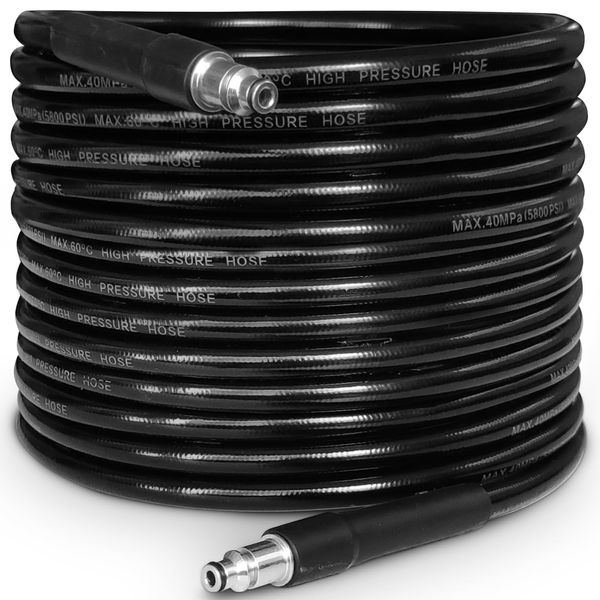 10M High Pressure Washer Replacement Hose for Bosch AQT Series Extension Hose Drain Cleaning kit Fitting Quick Connector Black