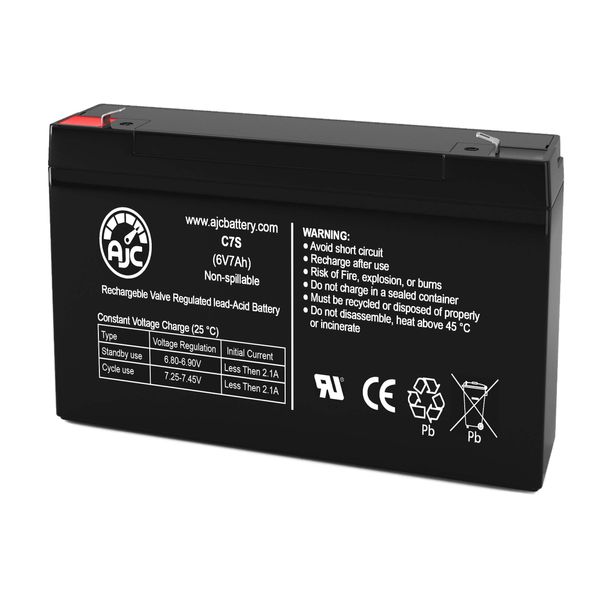 AJC Battery Compatible with Dual-Lite 12-824 6V 7Ah Emergency Light Battery