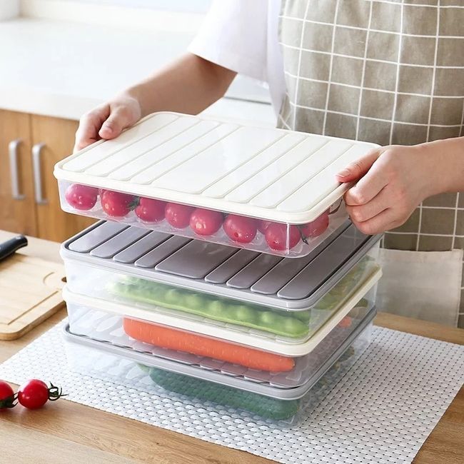 Food Fresh Storage Box Containers Kitchen Fridge Organizer Case