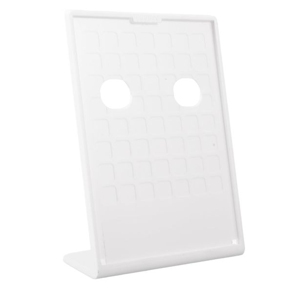 Baluue A4 Menu Display Board Flyer Holder Desktop Stand Plastic Stand Label Holders Price Tags Showing Stand L-shaped Price Label Rack Sign Holder Multifunction A5 White Abs Display Stand