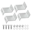 Sourcing Map 4 Pack Z Brackets, 55mm Aluminum Alloy Solar Panel Brackets, Silver