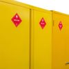 ChromaLabel 2 by 2 Permanent Durable Square D.O.T. Hazard Labels, Hazard Class 3 Flammable Label, 100/Roll