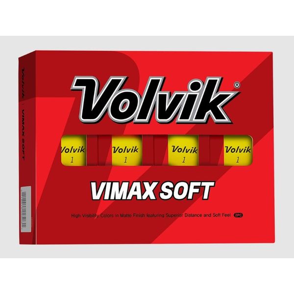 Volvik Vimax Soft Matte Finish Yellow Golf Balls (One Dozen)